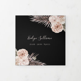 熱帯バラ3折パンフレット 三つ折りカード