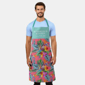 熱帯バードオブパラダイスアンドオーキッド春園 エプロン (着用した状態)