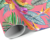 熱帯バードオブパラダイスアンドオーキッド春園 ラッピングペーパー (ロールコーナー)