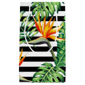 熱帯バードオブパラダイスストライプ スモールペーパーバッグ (正面)