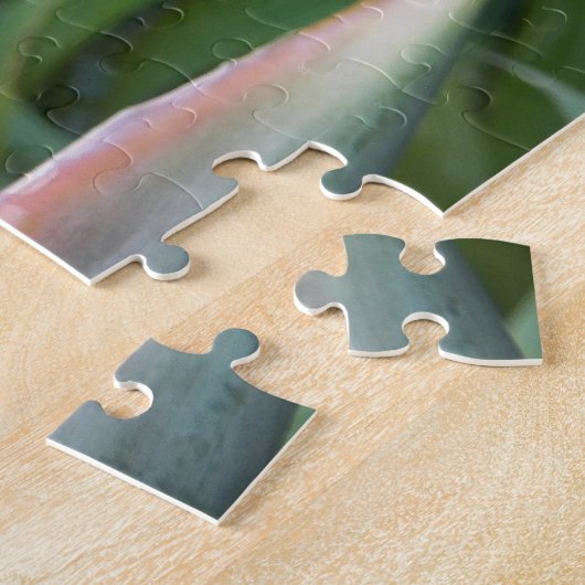 熱帯バードオブパラダイスプラントフローラ ジグソーパズル (側面)