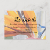 熱帯バードオブパラダイス結婚フローラ詳細 エンクロージャーカード (正面)