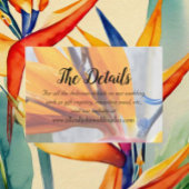 熱帯バードオブパラダイス結婚フローラ詳細 エンクロージャーカード