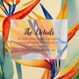 熱帯バードオブパラダイス結婚フローラ詳細 エンクロージャーカード