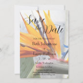 熱帯バードオブパラダイス結婚フローラ セーブザデート (正面)