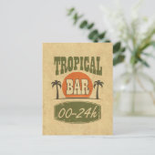 熱帯バー ポストカード (スタンド正面)