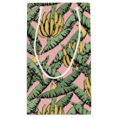 熱帯バ感謝していナナの花をピンク色に スモールペーパーバッグ (裏面)