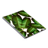 熱帯バ葉ナナの花、ジャングルの葉のシームレスな植物 ノートブック (右側)