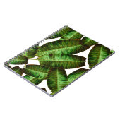 熱帯バ葉ナナの花、ジャングルの葉のシームレスな植物 ノートブック (左側)