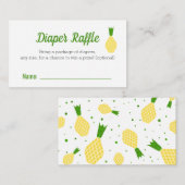 熱帯パイナップルおむつラッフル エンクロージャーカード (正面/裏面)