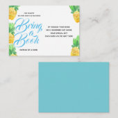 熱帯パイナップルのバビシャワーがブックカードを持ってくる エンクロージャーカード (正面/裏面)