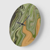 熱帯パイナップルの夏 ラージ壁時計 (傾斜)