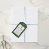 熱帯パイナップルの結婚式の日付を保存 ギフトタグ (より糸付き)