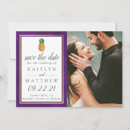 熱帯パイナップルの結婚式の日付を保存 セーブザデート