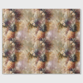 熱帯パイナップルの花 ラッピングペーパー (フラット)