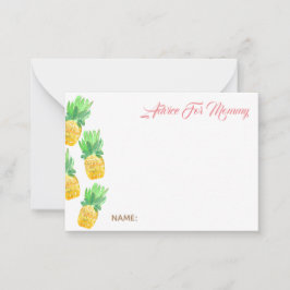 熱帯パイナップルアドバイスモムカードベビー アドバイスカード