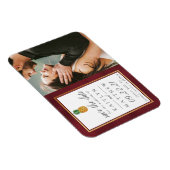 熱帯パイナップルウェディング日付磁石を保存 マグネット (右側)