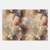 熱帯パイナップルスパークルブライダルシャワー ラッピングペーパーシート (正面)