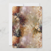 熱帯パイナップルスパークルブライダルシャワー 招待状 (裏面)