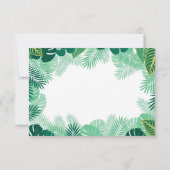 熱帯パイナップルハイビスカス葉のRSVP反応 出欠カード (裏面)