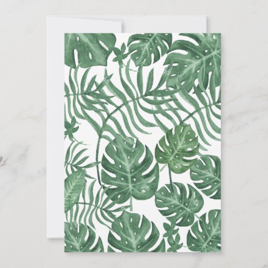 熱帯パイナップルハワイのベビーシャワーの招待状 招待状 (裏面)