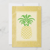 熱帯パイナップルハート結婚式招待状 招待状 (正面)
