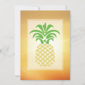 熱帯パイナップルハート結婚式招待状 招待状 (正面)