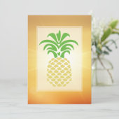 熱帯パイナップルハート結婚式招待状 招待状 (スタンド正面)