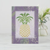 熱帯パイナップルハート結婚式招待状 招待状 (スタンド正面)