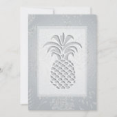 熱帯パイナップルハート結婚式招待状 招待状 (正面)