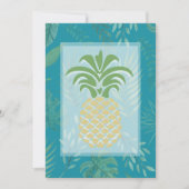 熱帯パイナップルハート結婚式招待状 招待状 (正面)
