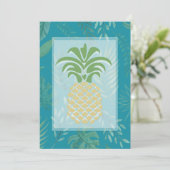 熱帯パイナップルハート結婚式招待状 招待状 (スタンド正面)