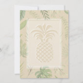 熱帯パイナップルハート結婚式招待状 招待状 (正面)