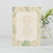 熱帯パイナップルハート結婚式招待状 招待状 (スタンド正面)