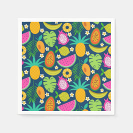 熱帯パイナップルバナナスイカ スタンダードカクテルナプキン