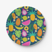 熱帯パイナップルバナナスイカ ペーパープレート (正面)