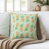 熱帯パイナップルパターンプリント クッション