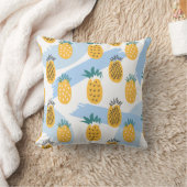 熱帯パイナップルパターン クッション (ブランケット)