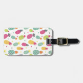 熱帯パイナップルパターン ラゲッジタグ (正面横)