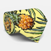 熱帯パイナップルパターン(黄色) ネクタイ (ロール)