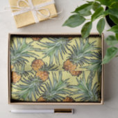 熱帯パイナップルパターン（黄色） 薄葉紙 (ギフト)