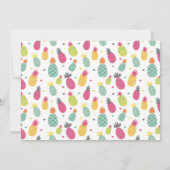 熱帯パイナップルパーソナライズされた ノートカード (裏面)