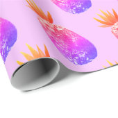 熱帯パイナップルパーティーラベンダーラッピング紙 ラッピングペーパー (ロールコーナー)