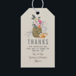 熱帯パイナップルビーチ結婚式 ギフトタグ<br><div class="desc">シーサイド結婚ラベル</div>