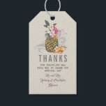 熱帯パイナップルビーチ結婚式 ギフトタグ<br><div class="desc">シーサイド結婚ラベル</div>