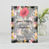 熱帯パイナップルフローラブライダルシャワー 招待状 (スタンド正面)