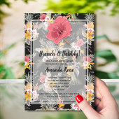 熱帯パイナップルフローラブライダルシャワー 招待状