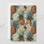熱帯パイナップルフローラロマン結婚ティック 招待状 (裏面)