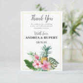 熱帯パイナップルフローラ婚約パーティ サンキューカード (スタンド正面)