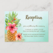 熱帯パイナップルフローラ結婚披露宴 エンクロージャーカード (正面)